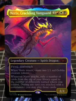 FOIL Neriv, Crackling Vanguard - Borderless MTG Commander: Tarkir: Dragon NM - Image 1