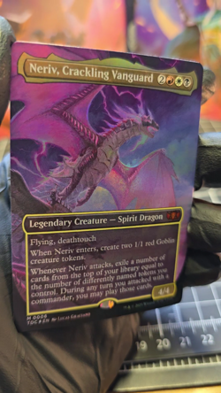FOIL Neriv, Crackling Vanguard - Borderless MTG Commander: Tarkir: Dragon NM - Image 2