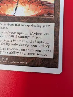 Mana Vault 5th Edition 1997 MTG Magic Lightly Played Mark Tedin Art - Image 2