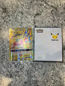 Pokemon Jumbo Lot With Binder Reshiram & Charizard GX Vaporeon Vmax 30+ Cards - Image 2