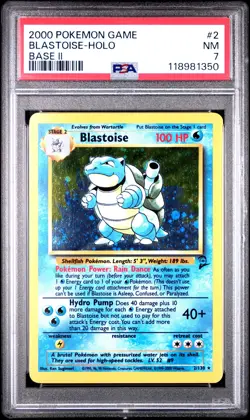 2000 POKEMON BASE SET 2 #2 BLASTOISE-HOLO PSA 7 - Image 1