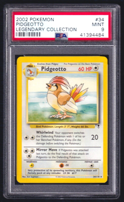 POKEMON / PIDGEOTTO / 2002 Pokemon Legendary Collection #34 PSA 9 FREE SHIPPING - Image 1