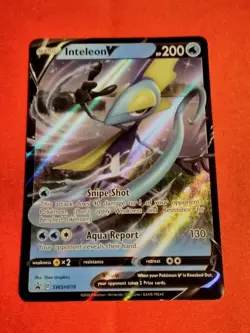 Inteleon V - SWSH016 Sword & Shield Promo Ultra Rare Pokemon TCG Unplayed Mint+ - Image 1