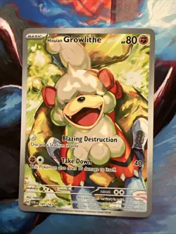 Pokemon TCG - Hisuian Growlithe 181/167 Twilight Masquerade Illus. Rare, EN, NM+ - Image 1