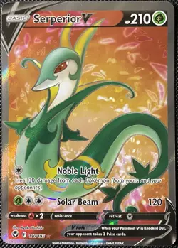 Serperior V (Full Art) 170/195 Swsh12 Sword & Shield Silver Tempest Holo Pokemon - Image 1