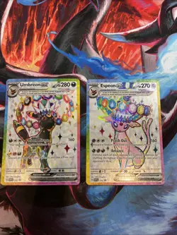 Pokemon TCG Umbreon Ex Espeon Ex Svp 175 176 Promo Pair NM Prismatic Evolution - Image 1
