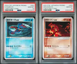 PSA10 Pokemon Japanese Promo Corocoro Comic Kyogre ex Groudon EX Sequential Set - Image 1