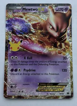 Pokemon 2012 Mewtwo EX B & W Next Destinies 54/99 Rare Holo EX NM - Image 1