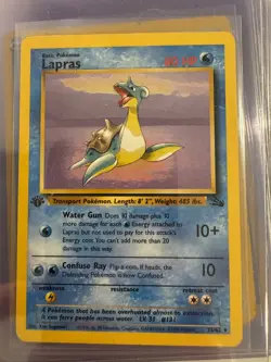 1999 Pokemon Fossil Lapras 25/62 1st Edition Non Holo Rare LP - Image 1