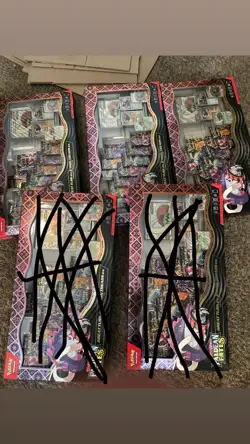 LOT OF 3 Pokemon Paldean Fates Great Tusk + Iron Threads EX Premium Collection - Image 2
