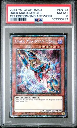Dark Magician Girl - PSA 8 Bundle - RA03-EN123 - Platinum Secret Rare - Yugioh - Image 2