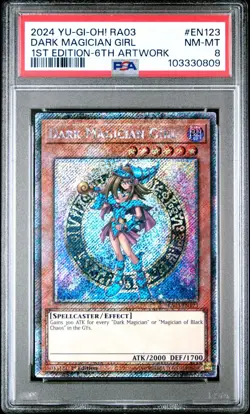 Dark Magician Girl - PSA 8 Bundle - RA03-EN123 - Platinum Secret Rare - Yugioh - Image 3
