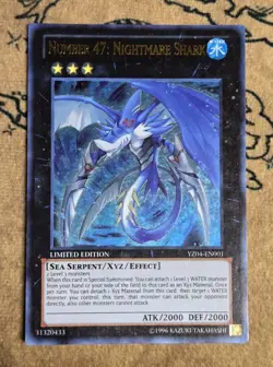 Yugioh Number 47: Nightmare Shark YZ04-EN001 ZEXAL Manga Promotional Cards NM - Image 1
