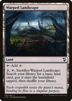 1x Warped Landscape NM Eng MTG - Commander 2018 - Image 1