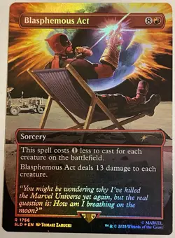 Blasphemous Act (1756) (Rainbow Foil) Secret Lair Drop Deadpool FOIL Miscut - Image 1