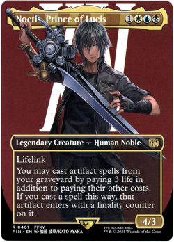 Noctis, Prince of Lucis (Borderless) - 0401 - Final Fantasy - MTG NM/M SHIPS NOW - Image 1