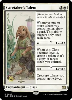 MTG Caretaker's Talent - Foil - Prerelease Promo, Light Play, English Promo: Pre - Image 1