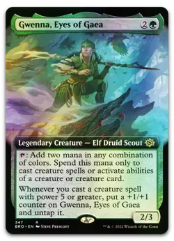 Gwenna, Eyes of Gaea (Extended Art) #347 (Foil) (NM) Brothers' War BRO Magic MTG - Image 1