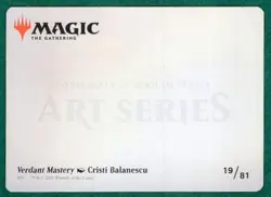 Verdant Mastery Art Card Gold Stamped Signature - Strixhaven #19 Magic MTG Card - Image 3