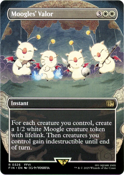 Moogles' Valor (Borderless) - 0326 - Final Fantasy - MTG - NM/M - SHIPS NOW - Image 1