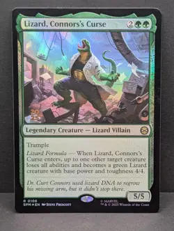Lizard, Connors's Curse Prerelease FOIL Marvel's Spider-Man MTG Magic LP - Image 1