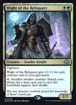 NM Prerelease Foil Wight of the Reliquary, MTG, Modern Horizons 3, Magic, 207 - Image 1
