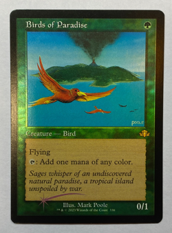 MTG - Birds of Paradise (#336) - Retro Frame - FOIL - Dominaria Remastered - Image 1