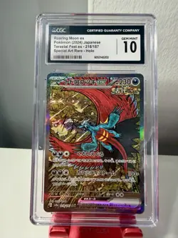 Roaring Moon ex 218/187 Japanese Terastal Fest SAR CGC 10 Gem Mint Pokemon - Image 1