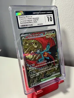 Roaring Moon ex 218/187 Japanese Terastal Fest SAR CGC 10 Gem Mint Pokemon - Image 3