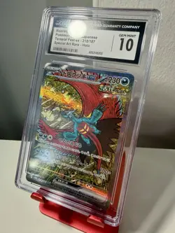 Roaring Moon ex 218/187 Japanese Terastal Fest SAR CGC 10 Gem Mint Pokemon - Image 4