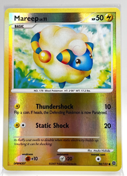 Mareep 94/132 Reverse Holo Pokemon Card Secret Wonders 2007 LP - Image 1