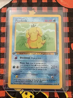 Pokemon TCG Team Rocket #65/82 Psyduck 1st Edition Card LP-NM - Image 1