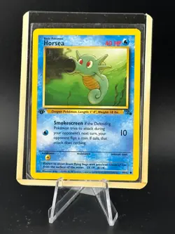 Pokemon Fossil Horsea 49/62 - 1st Edition Non-Holo - WOTC 1999 - NEVER PLAYED - Image 1
