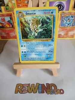 Pokemon TCG Omastar Fossil 40/62 Regular LP. - Image 1