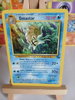 Pokemon TCG Omastar Fossil 40/62 Regular LP. - Image 2