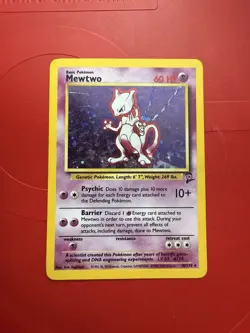 Mewtwo Base Set 2 WoTC 10/130 Holo Rare Pokemon Card - Image 3