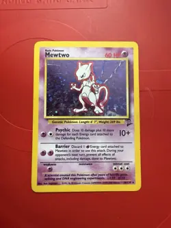 Mewtwo Base Set 2 WoTC 10/130 Holo Rare Pokemon Card - Image 4