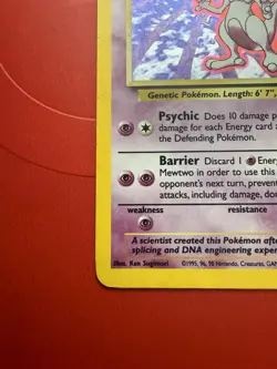 Mewtwo Base Set 2 WoTC 10/130 Holo Rare Pokemon Card - Image 5
