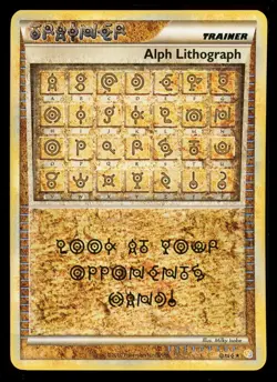 Pokemon Alph Lithograph ONE HeartGold & SoulSilver Secret Rare 2010 LP - Image 1