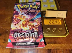 22.45g (Heavy for Lot) Obsidian Flames Pokemon Booster Pack - Sealed #373 - Image 1