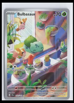 Pokemon TCG Bulbasaur 143/142 Sv07: Stellar Crown Holo Illustration Rare NM - Image 1