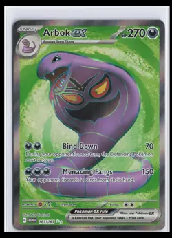 Arbok ex 185/165 Full Art Sv: Scarlet & Violet 151 Holo NM Pack Fresh Pokemon - Image 1