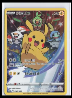 Pokemon TCG: SWSH Black Star Promos Pikachu SWSH020 Full Art NM - Image 1
