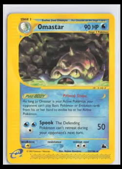 Omastar 23/144 2003 Skyridge Non Holo Rare Pokemon Card NM - Image 1