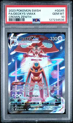 PSA GEM MT 10 - Fa/Deoxys Vmax Crown Zenith Pokemon Sword And Shield Crown Zenit - Image 1
