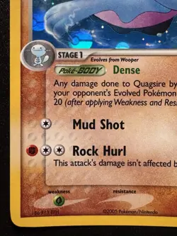 Misprint Quagsire 44/115 EX Unseen Forces Pokemon Card Reverse Holo Near Mint - Image 5