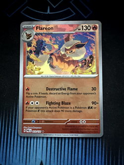 Flareon 13/131 Pokemon TCG S&V Prismatic Evolutions Masterball Rare Holo NM - Image 1