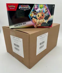 Pokemon Prismatic Evolutions SURPRISE BOX CASE Factory Sealed 6 BOX CASE - Image 1