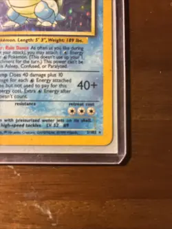 Pokemon TCG Blastoise Base Set Holofoil 2/102 - Image 4
