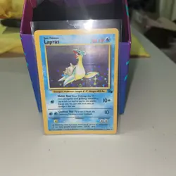 Pokemon TCG Lapras Fossil Holo Unlimited Rare Card 10/62 Vintage LP - Image 1